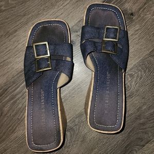 Womens wedge slip on y2k sandals